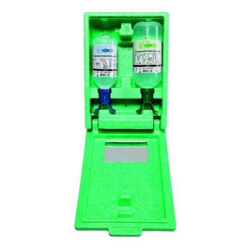 PLUM Station d'urgence oculaire Duo, pH neutre avec flacons 1000/500 ml
