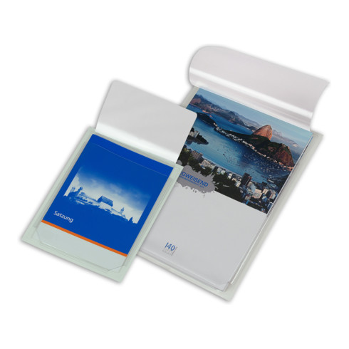 Pochette auto-adhésive Eichner en film vinyle transparent DIN A4 10 pcs.