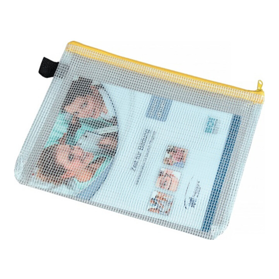 Pochette avec fermeture Eichner L190xL250mm avec fermeture éclair jaune
