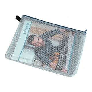 Pochette avec fermeture Eichner L240xL340mm avec fermeture éclair bleu