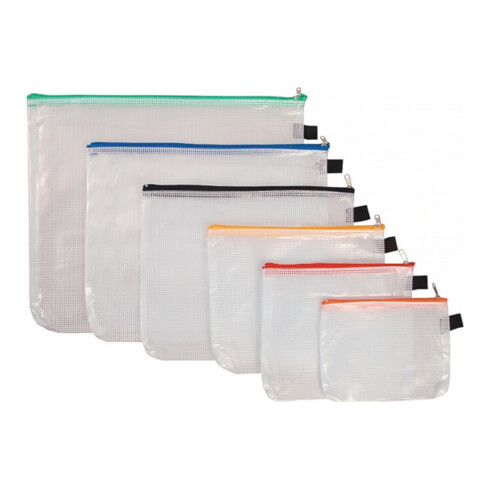Pochette avec fermeture Eichner L240xL340mm avec fermeture éclair bleu