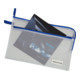 Pochette de collecte Eichner en tissu. Bleu A4 avec poche supplémentaire-1
