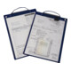 Pochette et support de documents avec fermeture velcro et 2 compartiments DIN A4 bleu UE=10 pcs.-1