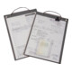 Pochette et support de documents avec fermeture velcro et 2 compartiments DIN A4 noir UE=10 pcs.-1