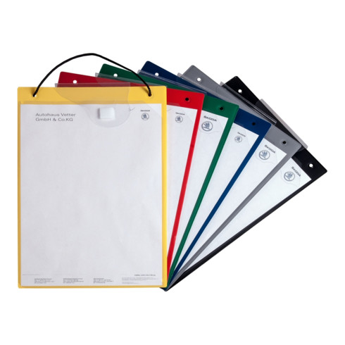 Pochette et support de documents Eichner A4 vertical gris