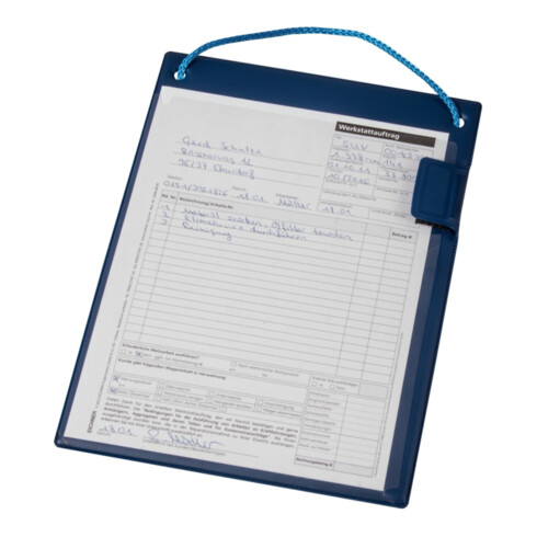 Pochette et support de documents Eichner bleu A5, sans compartiment pour les clés