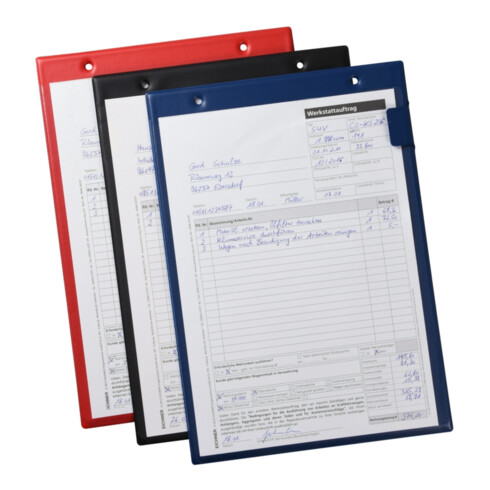 Pochette et support de documents Eichner bleu A5, sans compartiment pour les clés