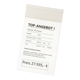 Pochette pour feuilles de prix Eichner A4 pour pare-soleil
