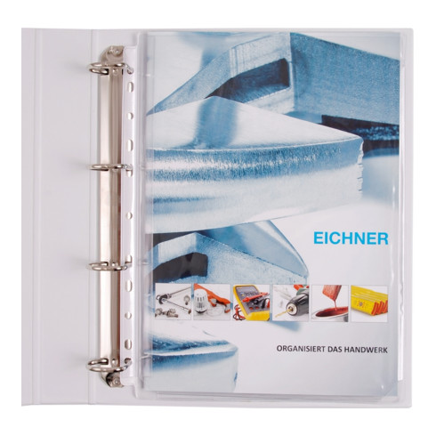 Pochette PVC Eichner à soufflets ouverte en haut 309 x 238 mm