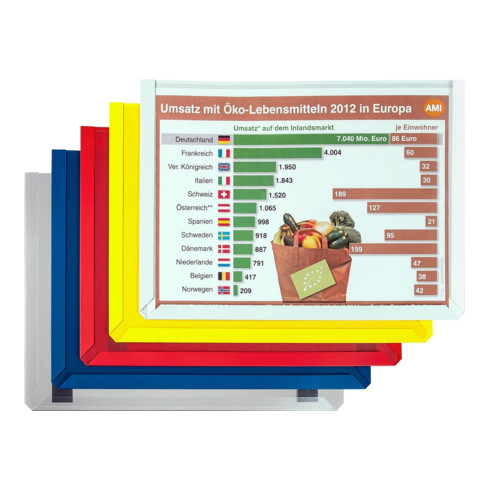 Eichner Pochette transparente magnétique en PVC dur DIN A4 paysage