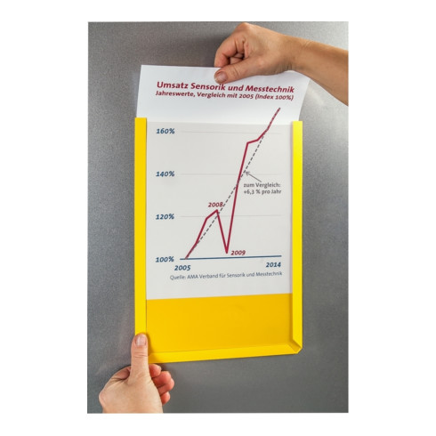 Eichner Pochette transparente magnétique en PVC dur DIN A4 paysage