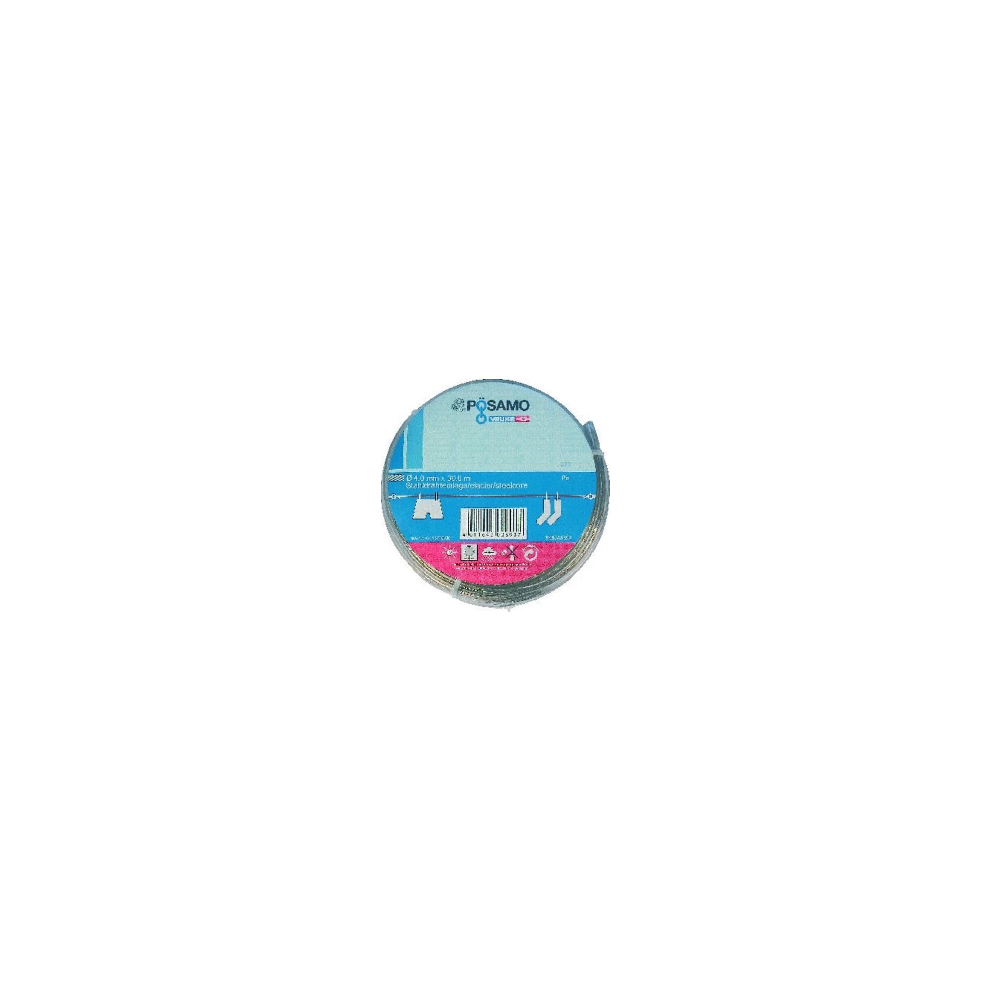 PÖSAMO Drahtseil-Universalleine PVC/umm. 4mmx30m