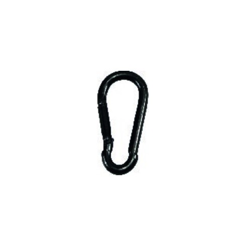 PÖSAMO Feuerwehr-Karabinerhaken schwarz-Zn 60x 6mm