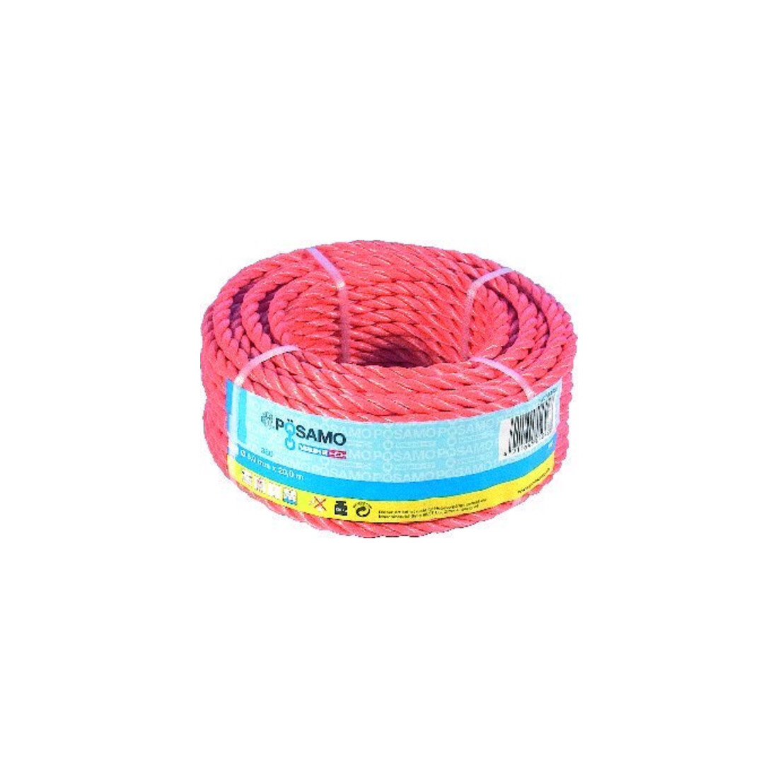 PÖSAMO PP-Seil gedr. orange 10,0mmx25m in Ringen