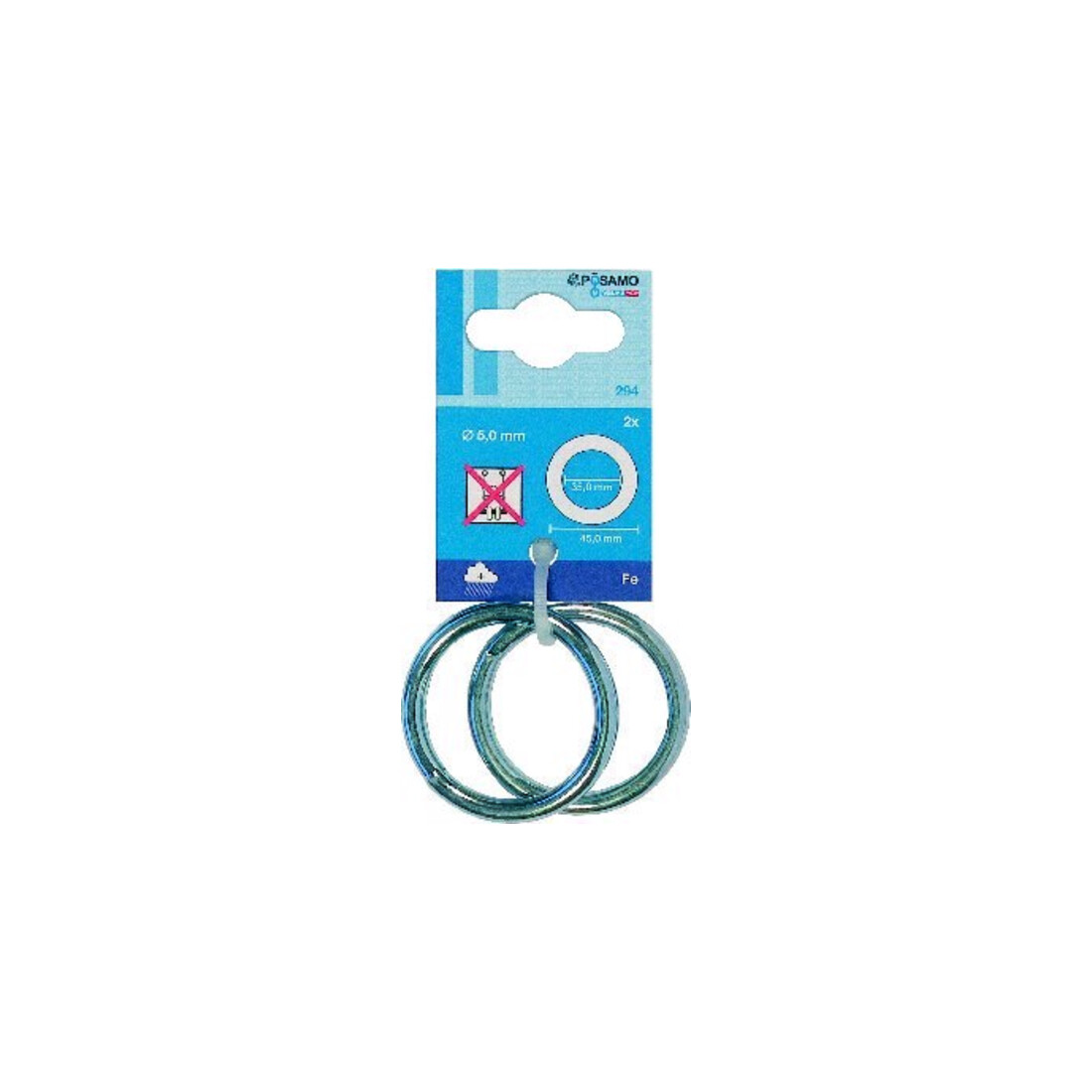 PÖSAMO Ring geschweißt Zn (SB) 5,0mm, Innen-Ø 35mm a 2