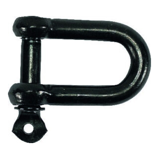 PÖSAMO Schäkel gerade schwarz-Zn 10,0mm-3,8