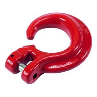 PÖSAMO Schlinghaken DIN EN1677-2 verg.Stahl rot 8mm5/16