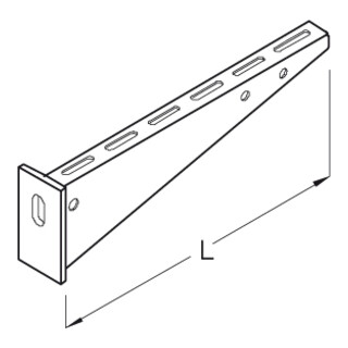 pohlcon Console KW 020F galvanisée à chaud pour largeur de système de support de câble 200 mm