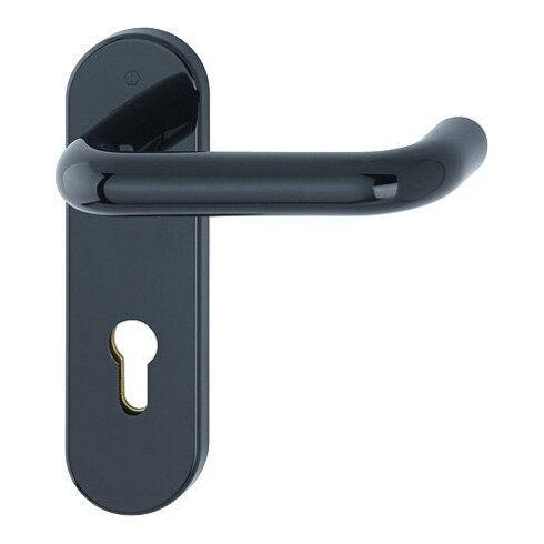 Poignée coupe-feu Hoppe Paris FS-K 138F/353K DIN18273 PZ Entf.72mm Plaque courte ovale