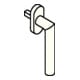 Poignée de fenêtre HEWI 162XAFG.2 30mm VA XA 30mm Stand.HEWI
