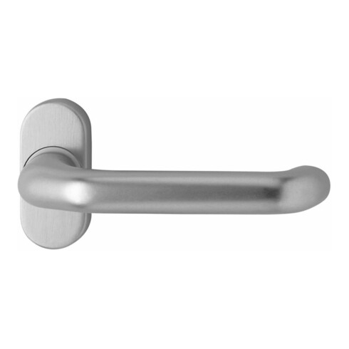 Poignée de porte profilée trou partie 1300/2033 Alu.F1 ov.8mm couronné