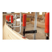 Poignée bois et rotule amovible en acier avec protections Bessey