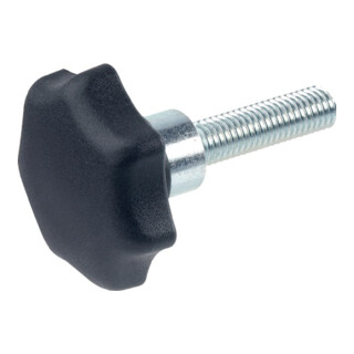 Poignée en étoile GN 6336.4 vis pour poignée en étoile plastique d1 50 mm d2 M 1