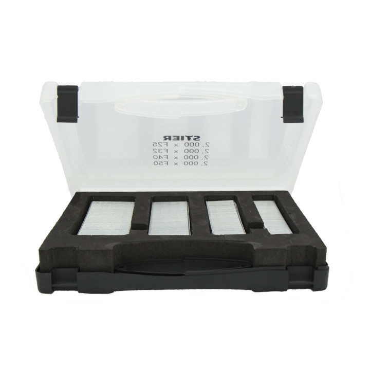 Set STIER Clous tête écrasée type J 25-50 mm + Agrafes type 90 16-40 mm