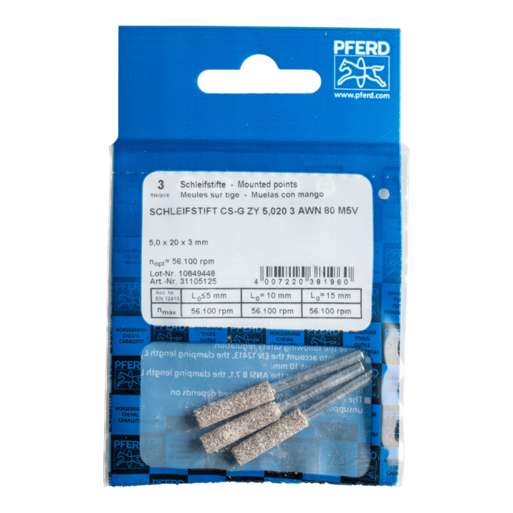 Points de fixation PFERD pour chaînes de scie CS-G ZY 5.020 3 AWN 80 M5V