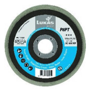 Polierteller P6PT D.125mm Bohrungs-D.22,23mm P 150 medium weiß LUKAS
