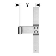 POLLMANN bande centrale HT 21 pour axe 16mm, 300mm fer, galvanisé clair