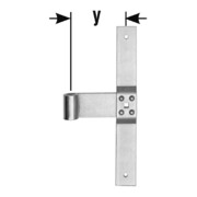POLLMANN bande centrale HT 21 pour axe 16mm, 300mm fer, galvanisé clair