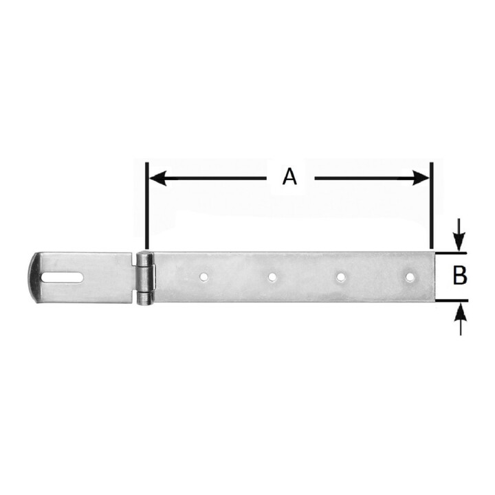 POLLMANN berfalle exécution droite 200 mm galvanisé clair
