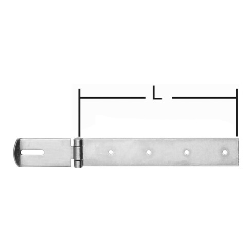POLLMANN berfalle exécution droite 200 mm galvanisé clair