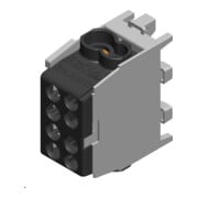 Pollmann borne dérivation ligne principale noir HLAK25 1/2M2#2080140-1
