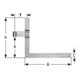 POLLMANN charnières d'angle HT 20, extrémités carrées pour goupille 16mm, H400xL800mm galvanisé clair-1