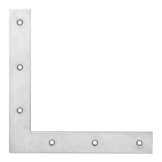 POLLMANN Équerre d'angle porte d'entrée L 160 x H 160 mm extrémités droites fer, galvanisé clair