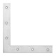 POLLMANN Équerre d'angle pour porte d'entrée L 200 x H 200 mm, extrémités droites, fer, galvanisé clair-1