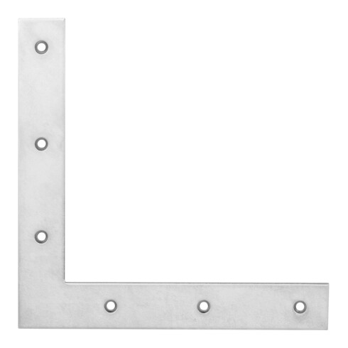 POLLMANN Équerre d'angle pour porte d'entrée L 300 x H 300 mm, extrémités droites, fer, galvanisé clair