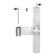 POLLMANN Paumelle centrale pour fenêtre 30, extrémités arrondies, tige 13 mm, 200 mm fer, galvanisé clair-1