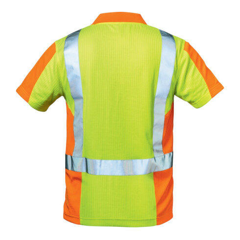 Polo de signalisation Zwolle taille XL jaune/orange 75 % PES / 25 % CO FELDTMANN