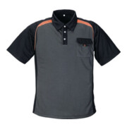 Poloshirt homme Terratrend CoolDry gris foncé/noir/orange