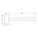Polyflex Marteau en plastique 333G 300mm Tête 32 x 1
