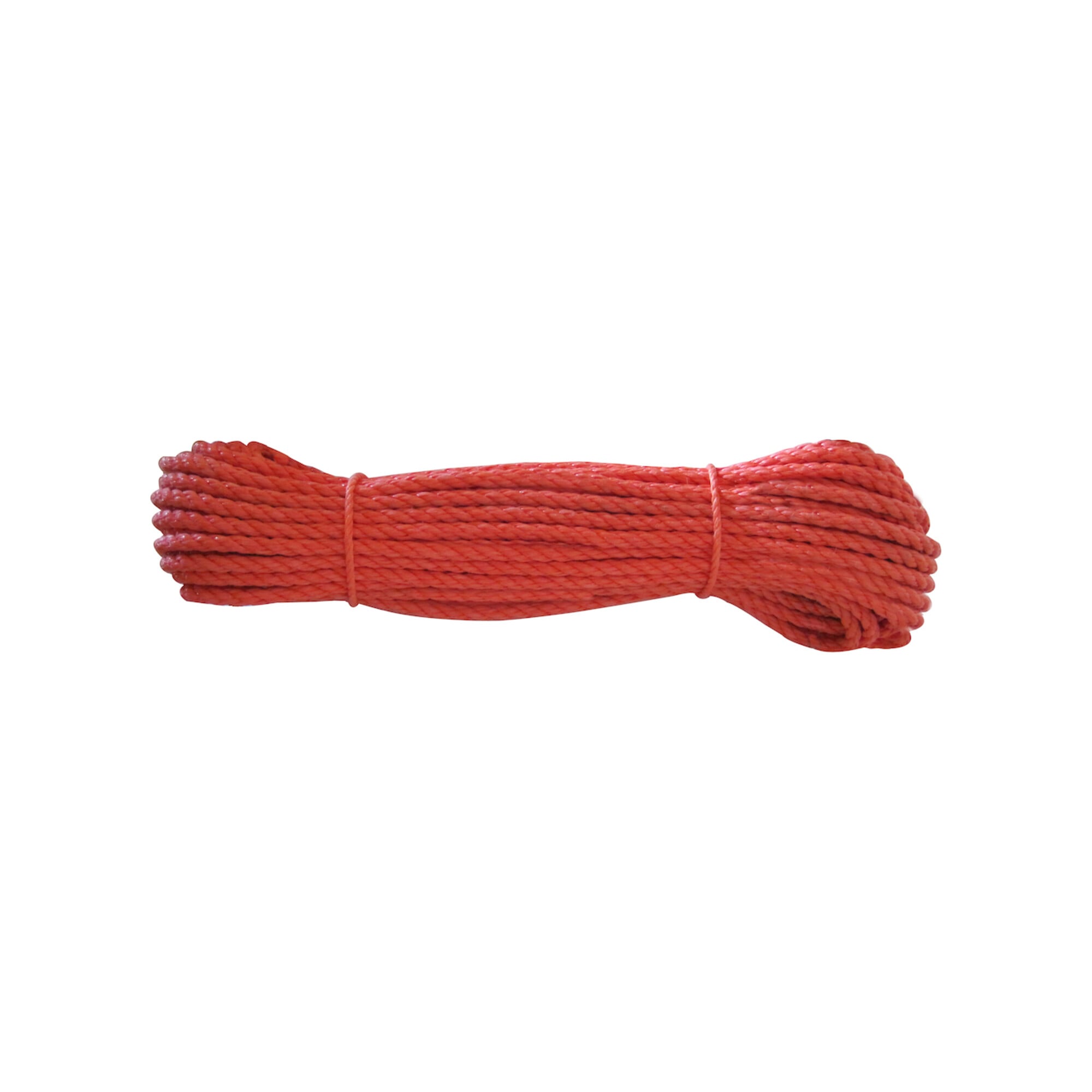 Polypropylen-Seil, Durchmesser 10mm 20m auf Docke, orange ; Braun