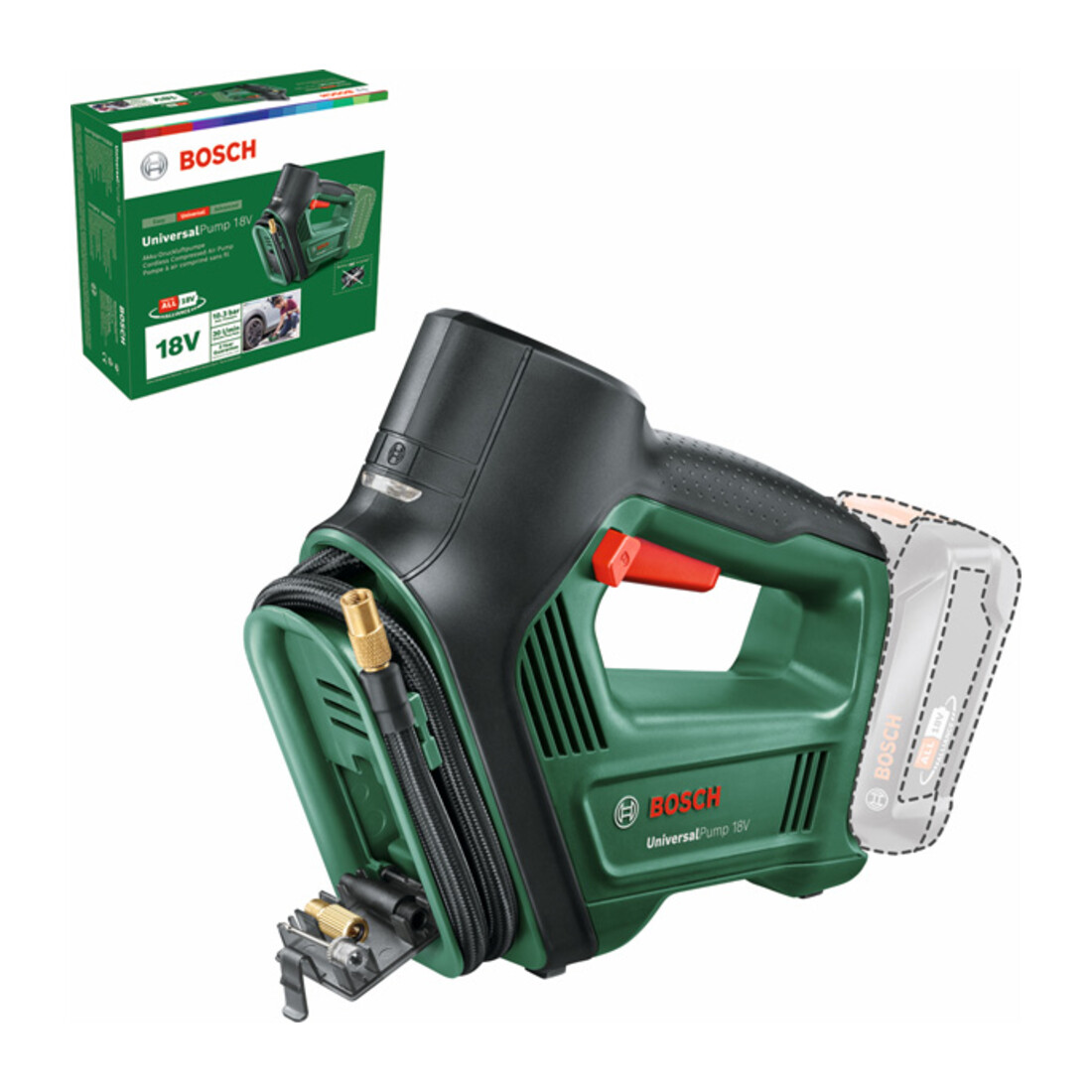Pompe à air comprimé sans fil UniversalPump 18V Bosch