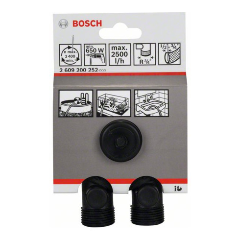 Pompe à eau Bosch 2500 l/h 1/2 3/4", R 3/4", 4 m 40 m 40 m 30 secondes