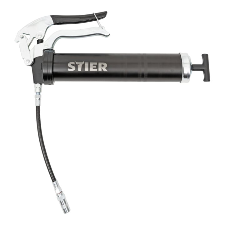 Pompe de graissage à une main avec tuyau nylon STIER