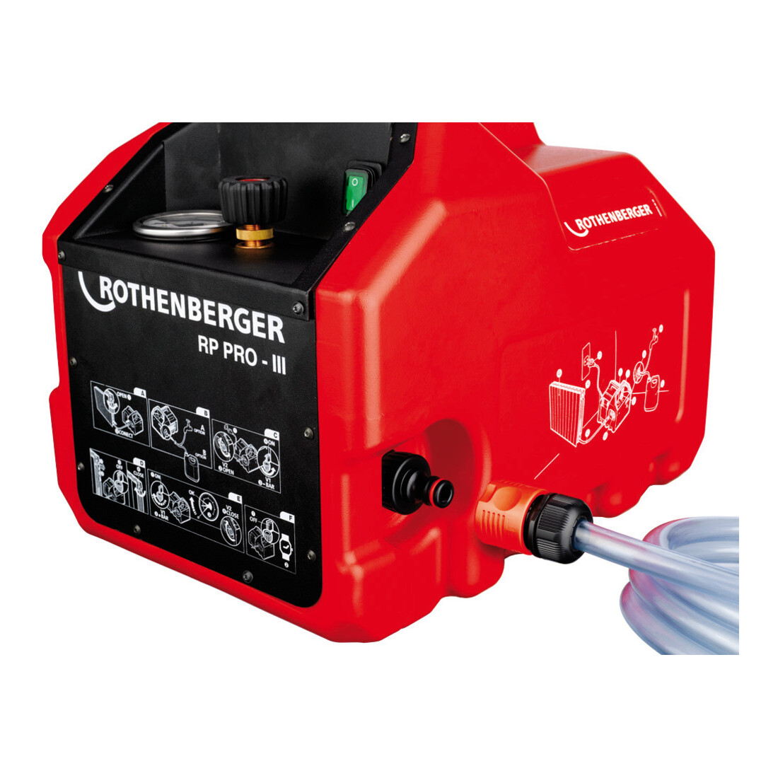 Pompe d'essai Rothenberger RP PRO III b. 40 bar auto-amorçant 6 l/min R 1/2 pouce