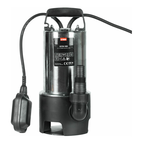 Pompe immergée pour eaux usées STIER, acier inoxydable, ESTW-1100
