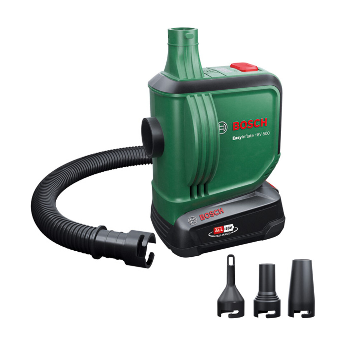 Pompe volumétrique sans fil EasyInflate 18V-500 Bosch, chargeur AL 18V-20